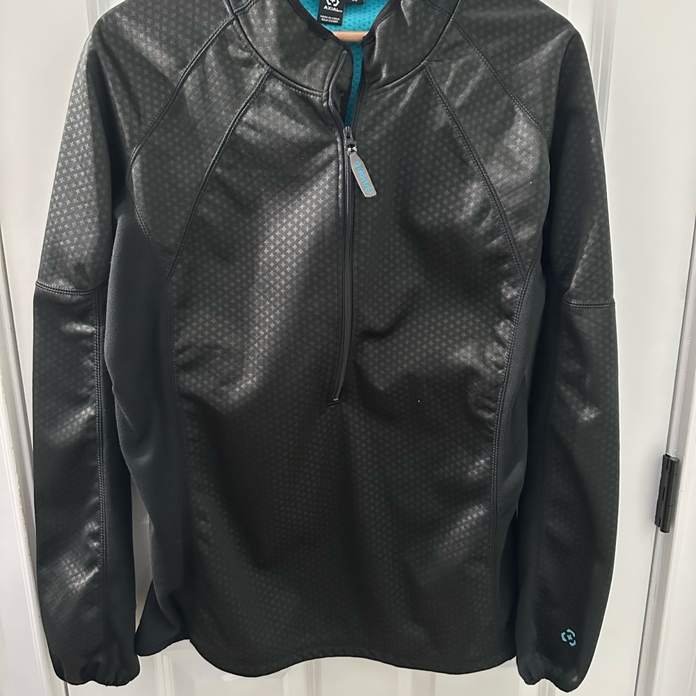 Axial Black & Teal Half zip Biking Shirt